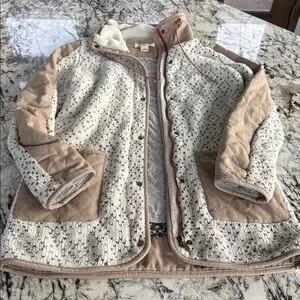 Anthropologie - XS Cozy Beige and Cream Quilted Jacket